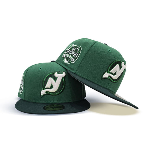 Kelly Green Glow In The Dark New Jersey Devils Dark Green Visor Gray Bottom 2014 Stadium Series Side Patch New Era 59Fifty Fitted