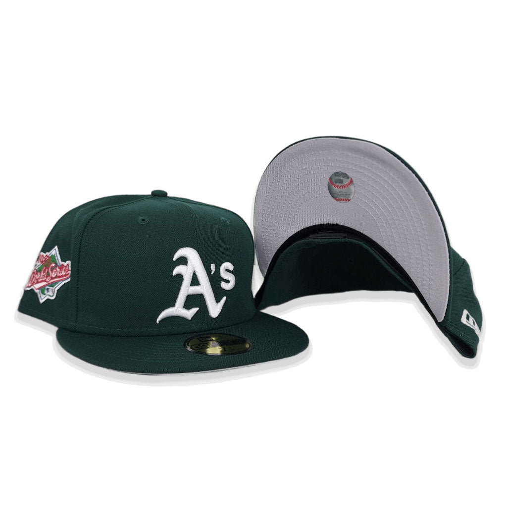 Green Oakland Athletics Gray Bottom 1989 World Series Side Patch New Era 59Fifty Fitted