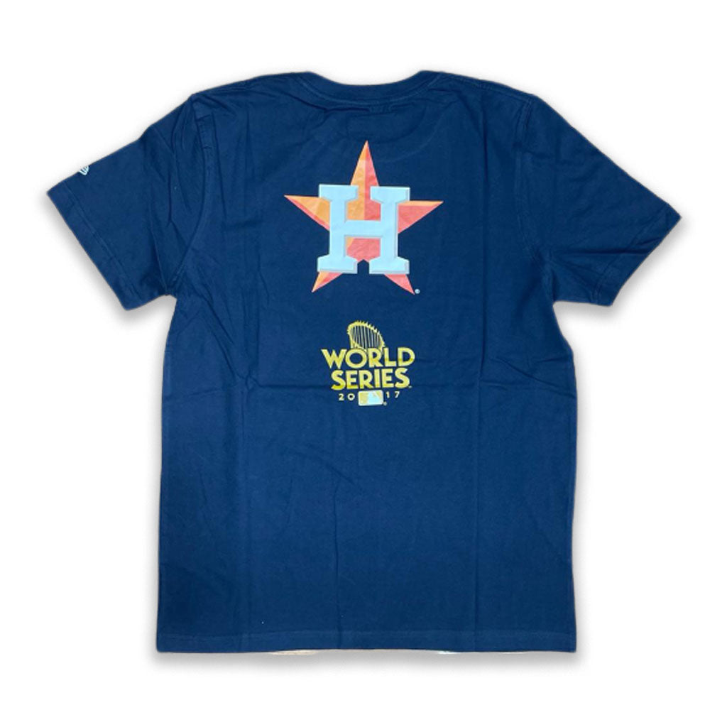 NAVY BLUE HOUSTON ASTORS 2017 WORLD SERIES CHAMPIONS NEW ERA SHORT SLEEVE T-SHIRT
