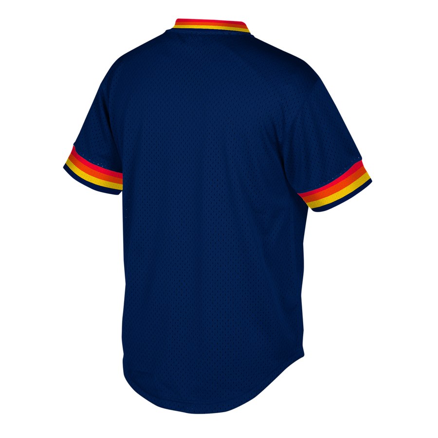 Houston Astros Mitchell & Ness Mesh V-Neck Navy Jersey