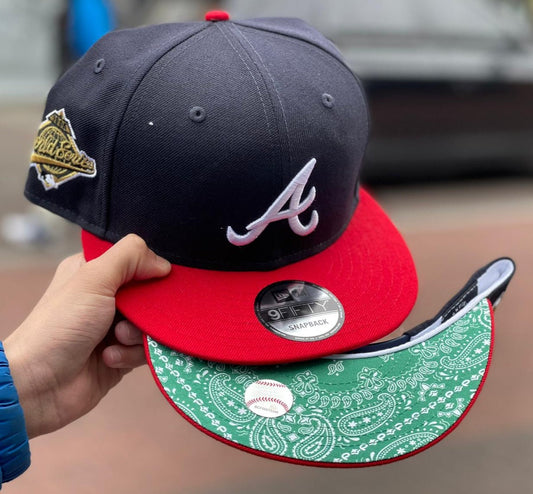 Product - Atlanta Braves Green Paisley Bottom 1995 World Series New Era 9Fifty Snapback