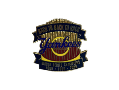 New York Yankees Back To Back World Series Champions Metal Pin