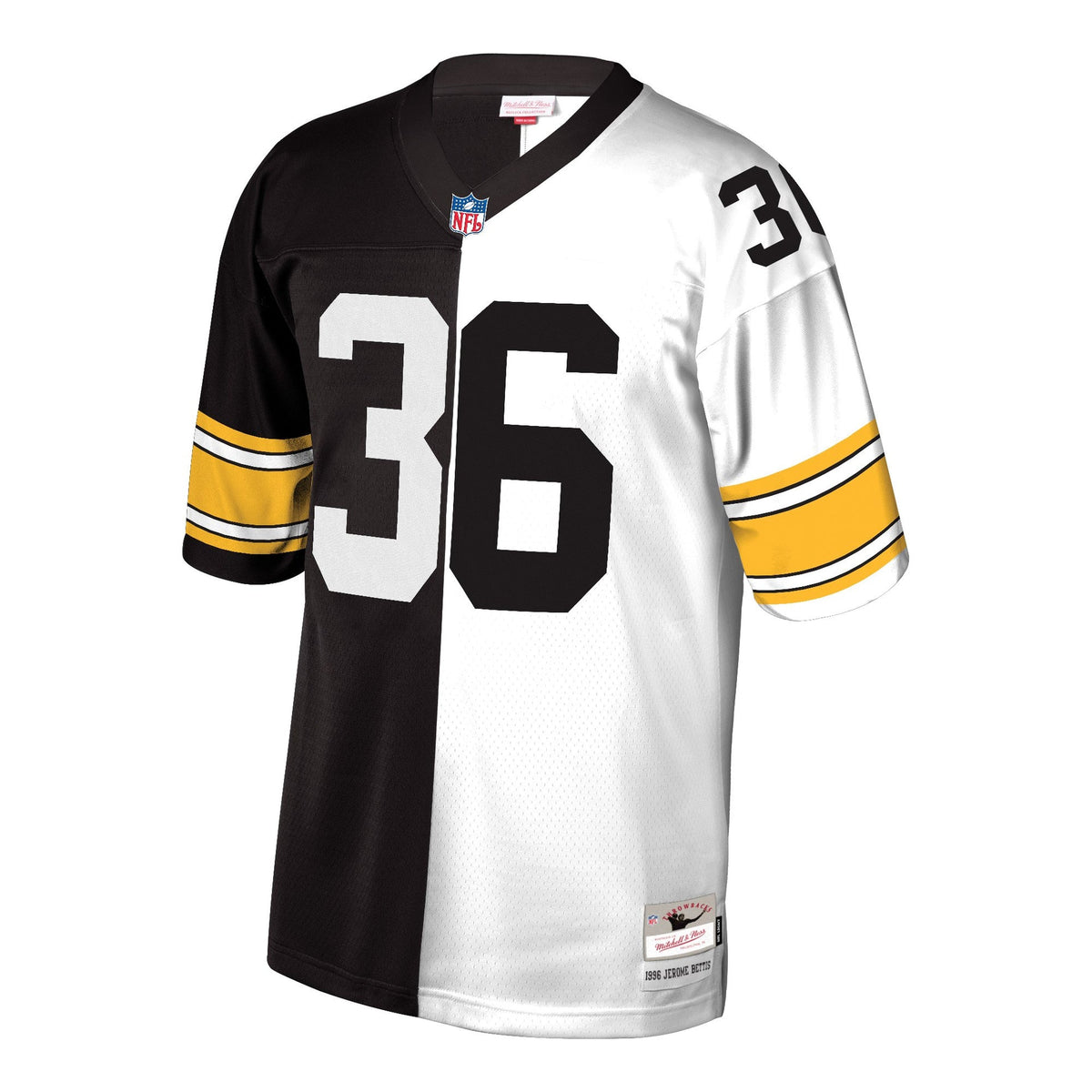 Jerome Bettis Pittsburgh Steelers Mitchell & Ness Retired Player Split Replica Jersey – Black/White