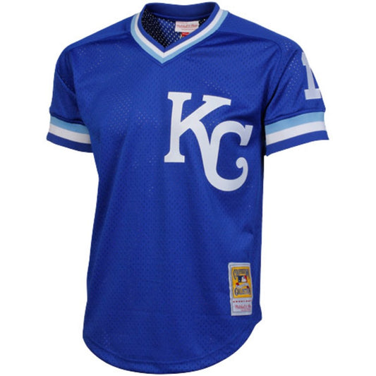 Kansas City Royals Bo Jackson Mitchell & Ness Royal 1989 Authentic Batting Mesh Practice Jersey
