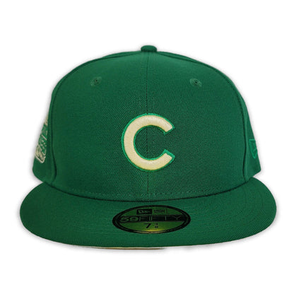 Kelly Green Chicago Cubs Soft Yellow Bottom 2016 World Series Side Patch New Era Fitted