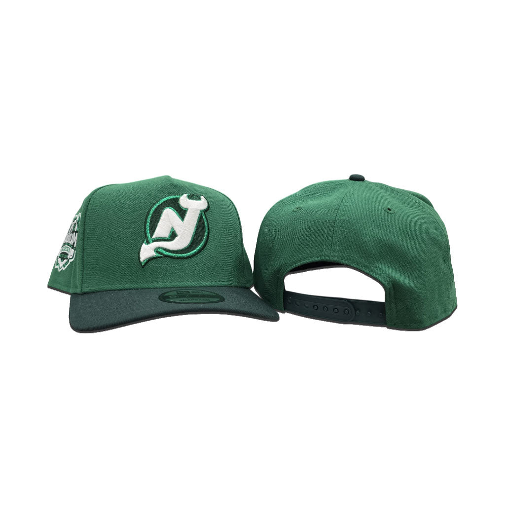 Kelly Green New Jersey Devils Dark Green Curved Brim Gray Bottom 2014 Stadium Series Side Patch New Era A-Frame 9Fifty Snapback