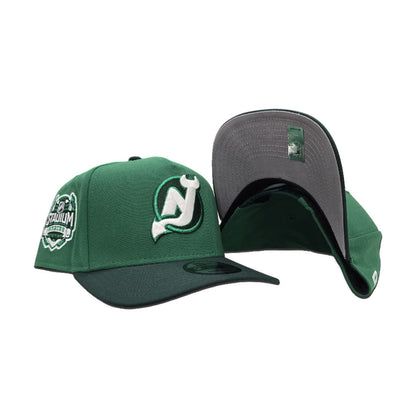 Kelly Green New Jersey Devils Dark Green Curved Brim Gray Bottom 2014 Stadium Series Side Patch New Era A-Frame 9Fifty Snapback