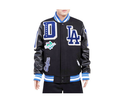 Black Los Angeles Dodgers Pro Standard Logo Mashup Wool Varsity Heavy Jacket