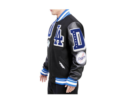 Black Los Angeles Dodgers Pro Standard Logo Mashup Wool Varsity Heavy Jacket