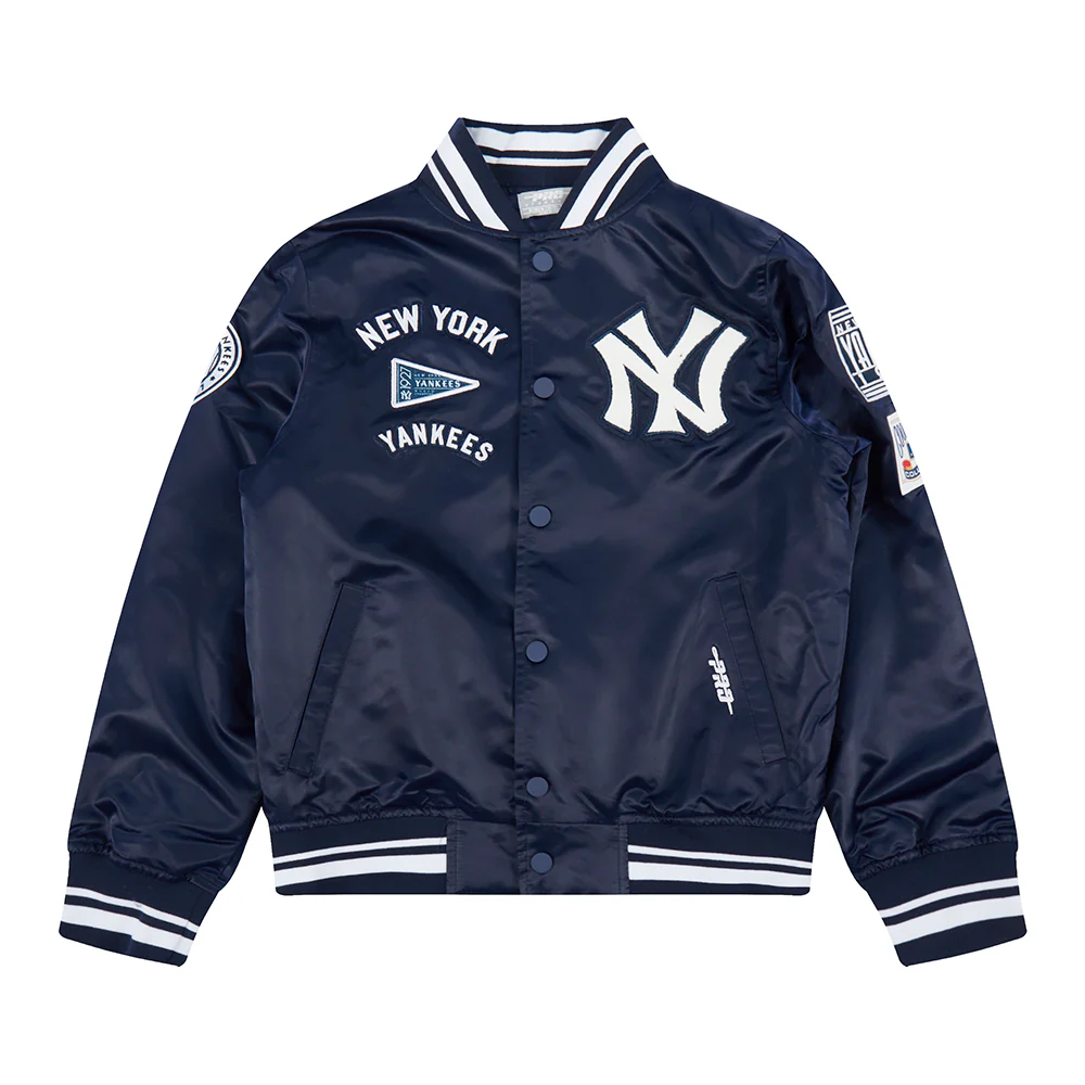 Navy Blue New York Yankees Pro Standard Big Kids Satin Jacket