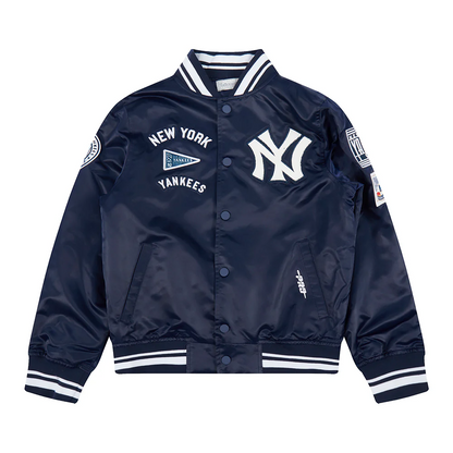 Navy Blue New York Yankees Pro Standard Big Kids Satin Jacket