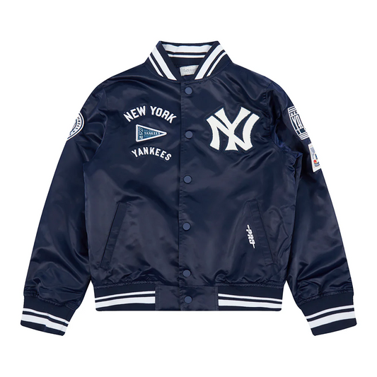 Navy Blue New York Yankees Pro Standard Big Kids Satin Jacket