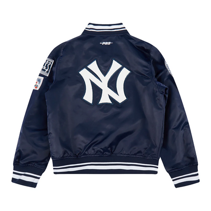 Navy Blue New York Yankees Pro Standard Big Kids Satin Jacket