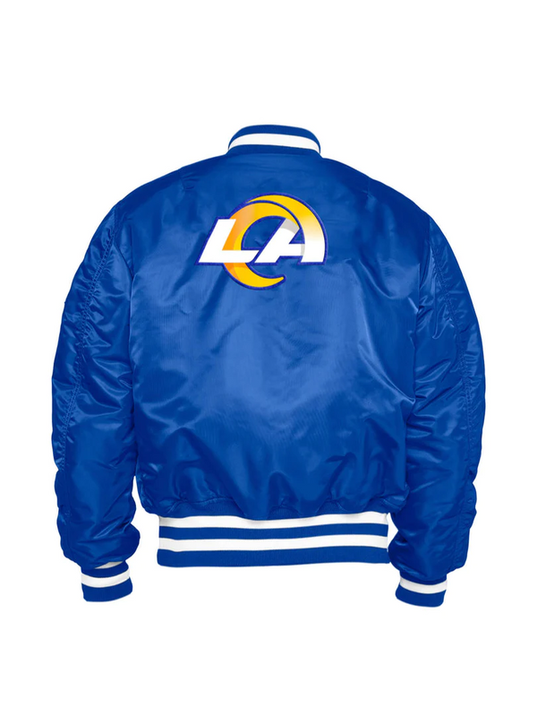 Los Angeles Rams Alpha Industries X New Era Reversible MA-1 Bomber Jacket