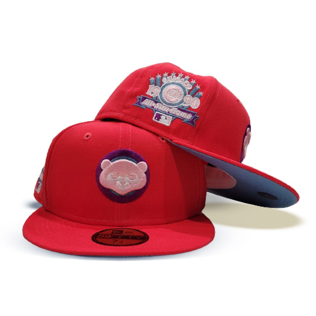 Lava Chicago Cubs Icy Blue Bottom 1990 All Star Game Side Patch New Era 59Fifty Fitted