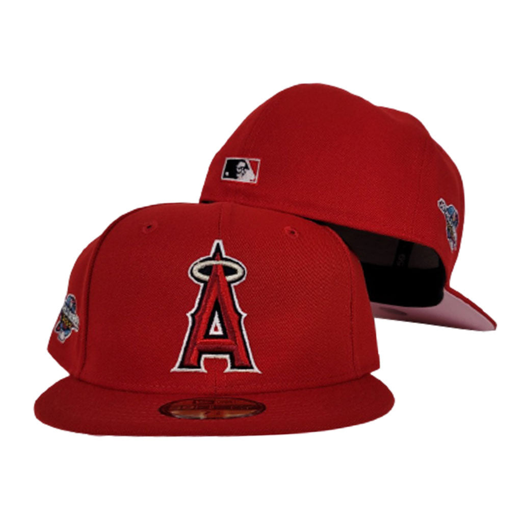 Los Angeles Angels Red Pink Bottom 2002 World Series New Era 59Fifty Fitted