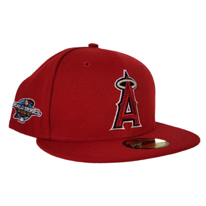 Los Angeles Angels Red Pink Bottom 2002 World Series New Era 59Fifty Fitted
