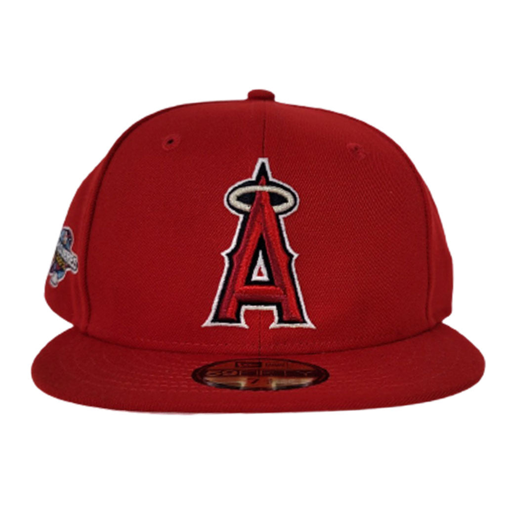 Los Angeles Angels Red Pink Bottom 2002 World Series New Era 59Fifty Fitted