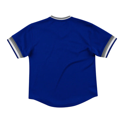 Los Angeles Dodgers LA Mitchell & Ness Mesh V-Neck Blue Jersey