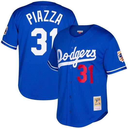 Los Angeles Dodgers Mike Piazza Mitchell & Ness Royal Cooperstown Collection Mesh Batting Practice Jersey