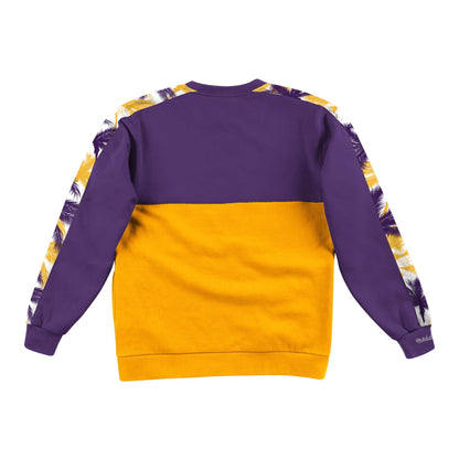 Los Angeles Lakers Mitchell & Ness Scorer Fleece Crew Sweatshirt