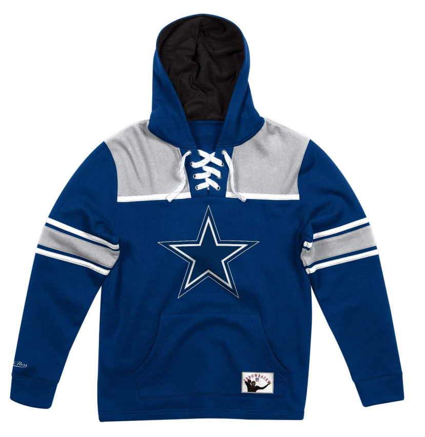 MITCHELL & NESS DALLAS COWBOYS FLEECE HOCKEY HOODIE