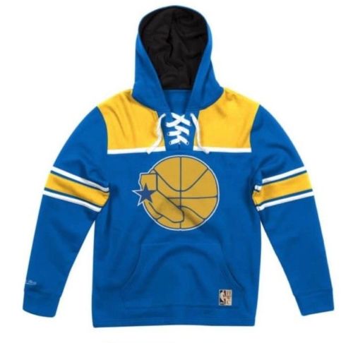MITCHELL & NESS GOLDEN STATE WARRIORS FLEECE HOCKEY HOODIE