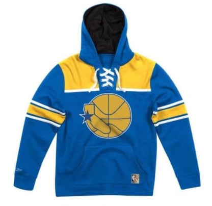 MITCHELL & NESS GOLDEN STATE WARRIORS FLEECE HOCKEY HOODIE