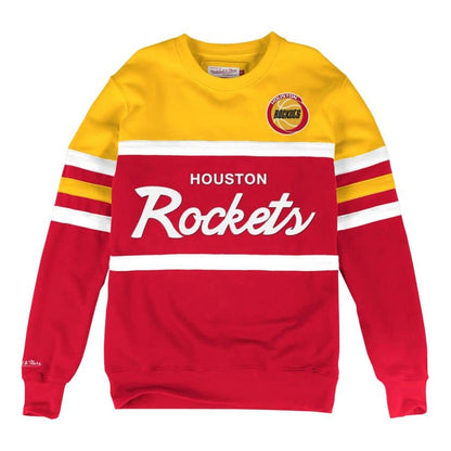 MITCHELL & NESS HOUSTON ROCKETS HEAD COACH CREW SWEATSHIRT