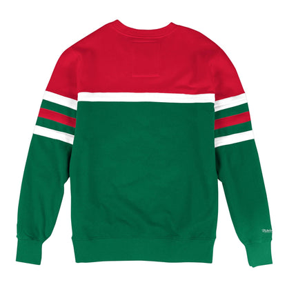 MITCHELL & NESS MILWAUKEE BUCKS HEAD COACH CREW SWEATSHIRT