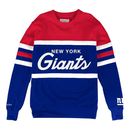 MITCHELL & NESS NEW YORK GIANTS HEAD COACH CREW SWEATSHIRT