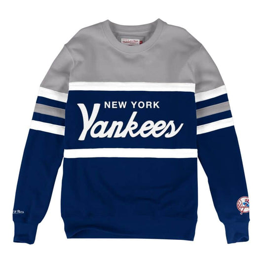 MITCHELL & NESS NEW YORK YANKEES HEAD COACH CREW SWEATSHIRT