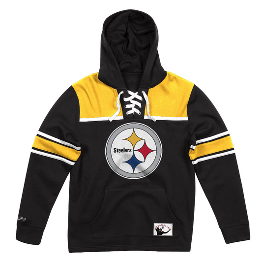 MITCHELL & NESS PITTSBURGH STEELERS FLEECE HOCKEY HOODIE