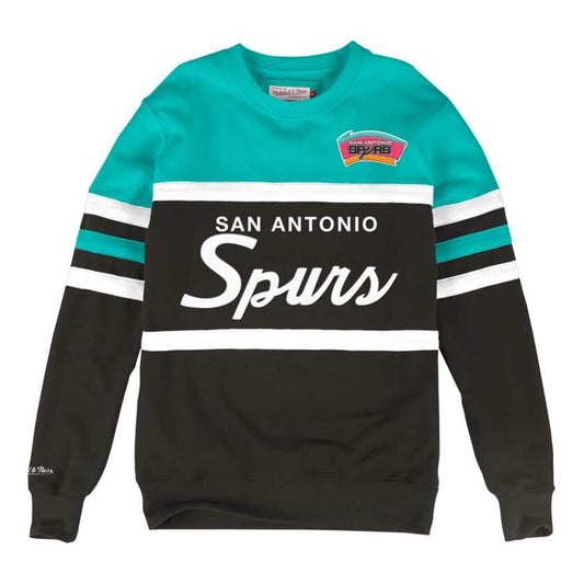 MITCHELL & NESS SAN ANTONIO SPURS HEAD COACH CREW SWEATSHIRT
