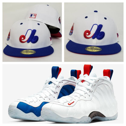 Matching New Era Montreal Expos Fitted hats for Nike Foamposite USA