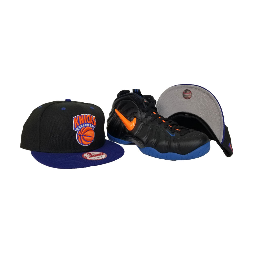 Matching New Era New York Knicks Snapback Hat For Nike Foamposite Knicks
