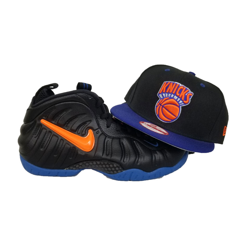 Matching New Era New York Knicks Snapback Hat For Nike Foamposite Knicks