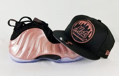 Matching New Era New York Mets 59Fifty Fitted Hat for Nike Foamposite Elemental Rose Foams