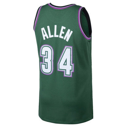 Milwaukee Bucks 1996-97 Ray Allen Mitchell & Ness Green Swingman Jersey