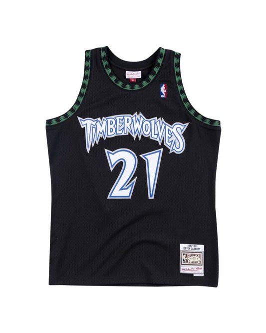 Minnesota Timberwolves Alternate 1997-98 Kevin Garnett Mitchell & Ness Black Swingman Jersey