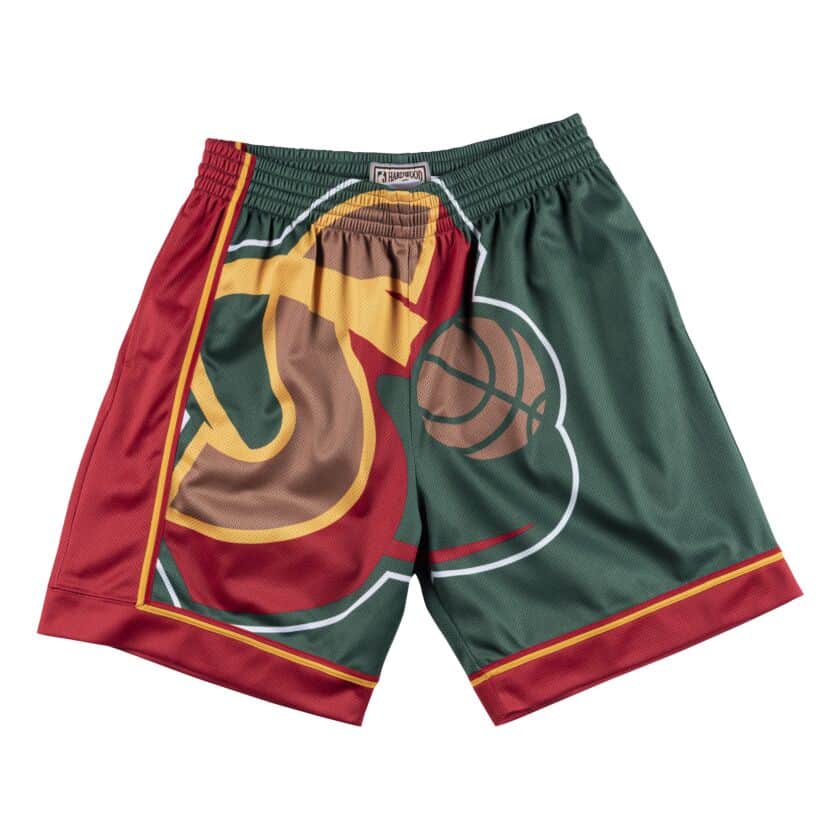 Mitchell & Ness 1995 Seattle Super Sonics Big Face Shorts