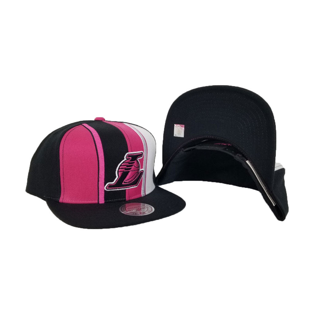 Mitchell & Ness Black / Pink Los Angeles Lakers Snapback Hat