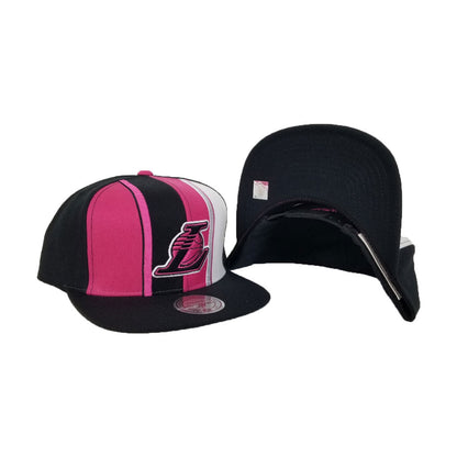 Mitchell & Ness Black / Pink Los Angeles Lakers Snapback Hat