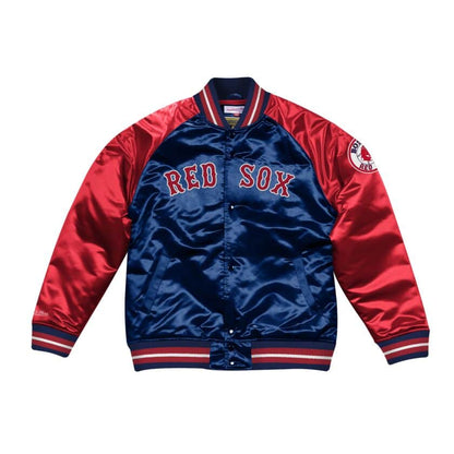 Mitchell & Ness Boston Red Sox Navy Blue Satin Varsity Jacket
