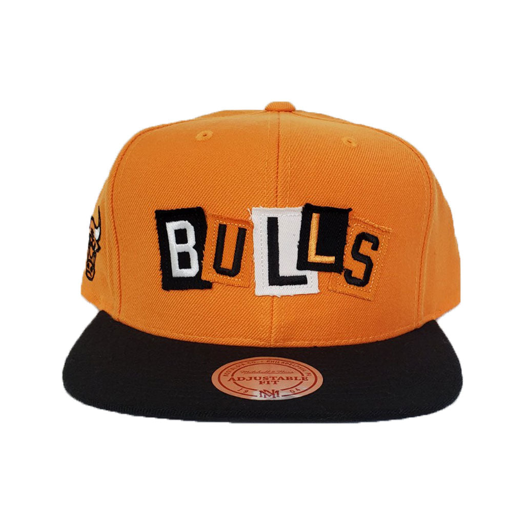 Mitchell & Ness Chicago Bulls Patch Work Orange Snapback Hat