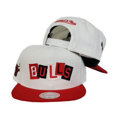 Mitchell & Ness Chicago Bulls Patch Work Red Snapback Hat