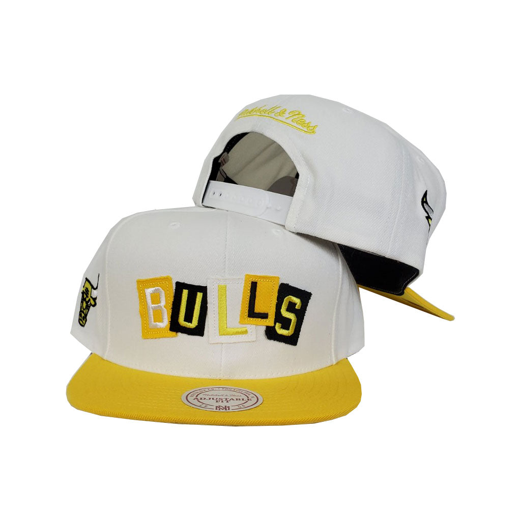 Mitchell & Ness Chicago Bulls Patch Work Yellow Snapback Hat