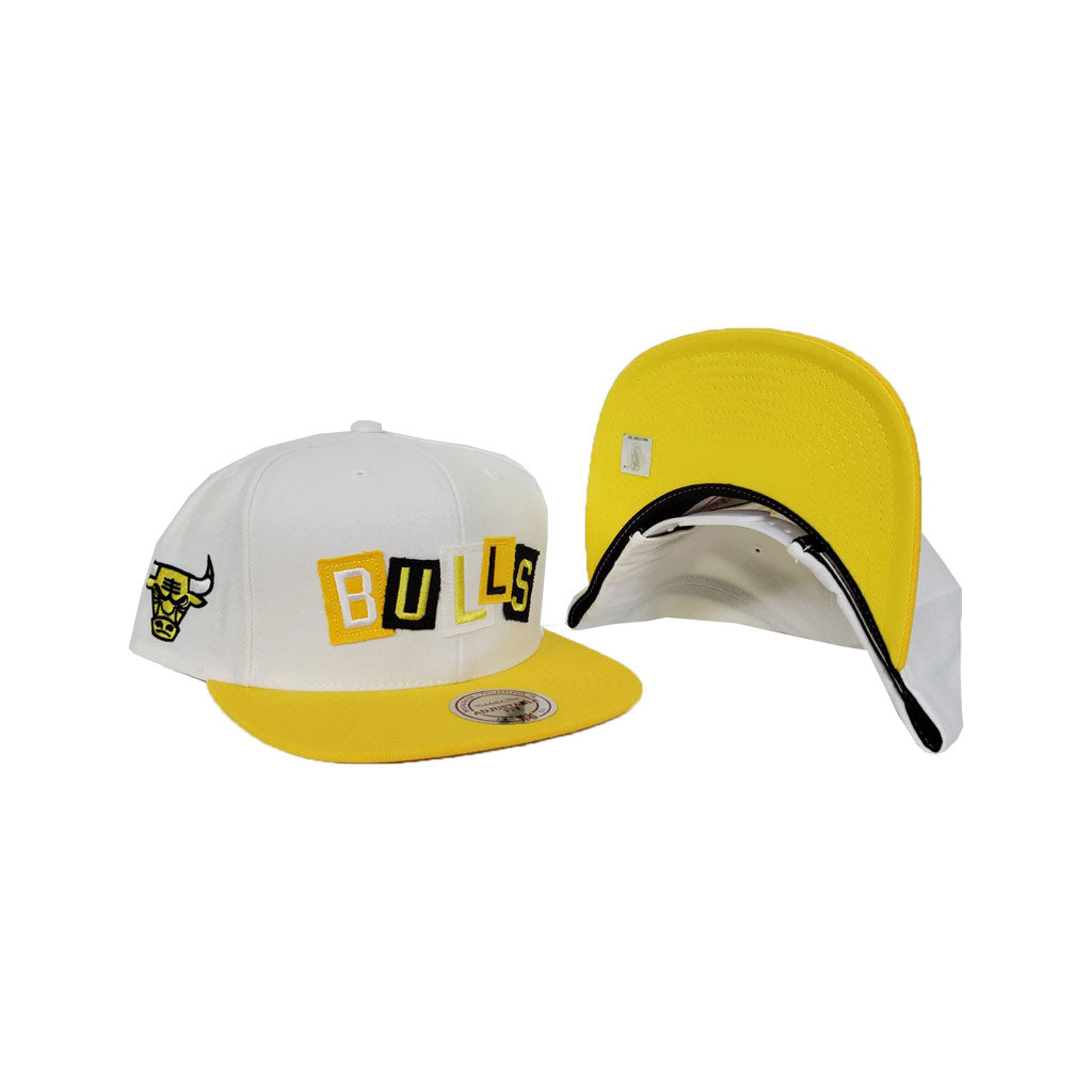 Mitchell & Ness Chicago Bulls Patch Work Yellow Snapback Hat