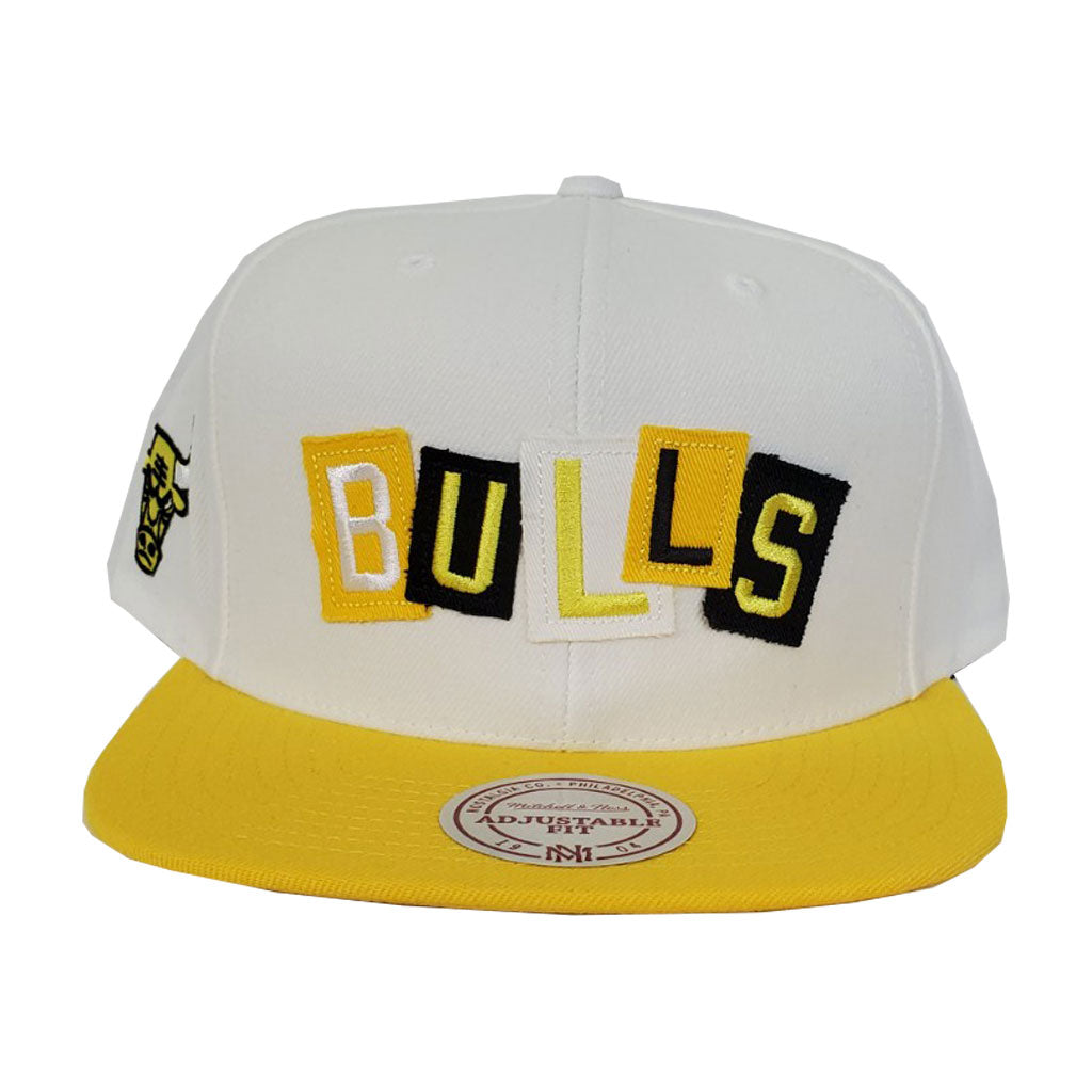 Mitchell & Ness Chicago Bulls Patch Work Yellow Snapback Hat
