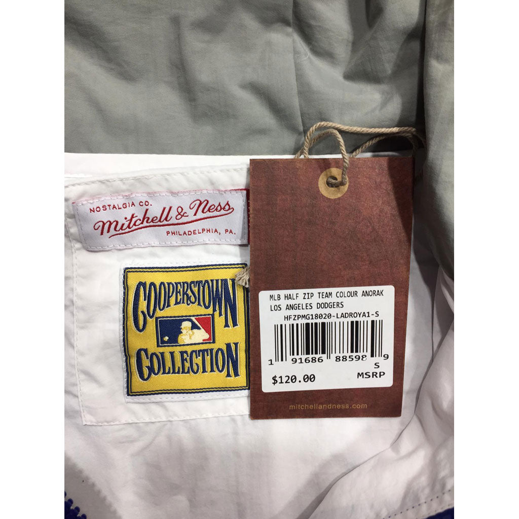Mitchell & Ness Half Zip Anorak MLB Los Angeles Dodgers LA Windbeaker Jacket